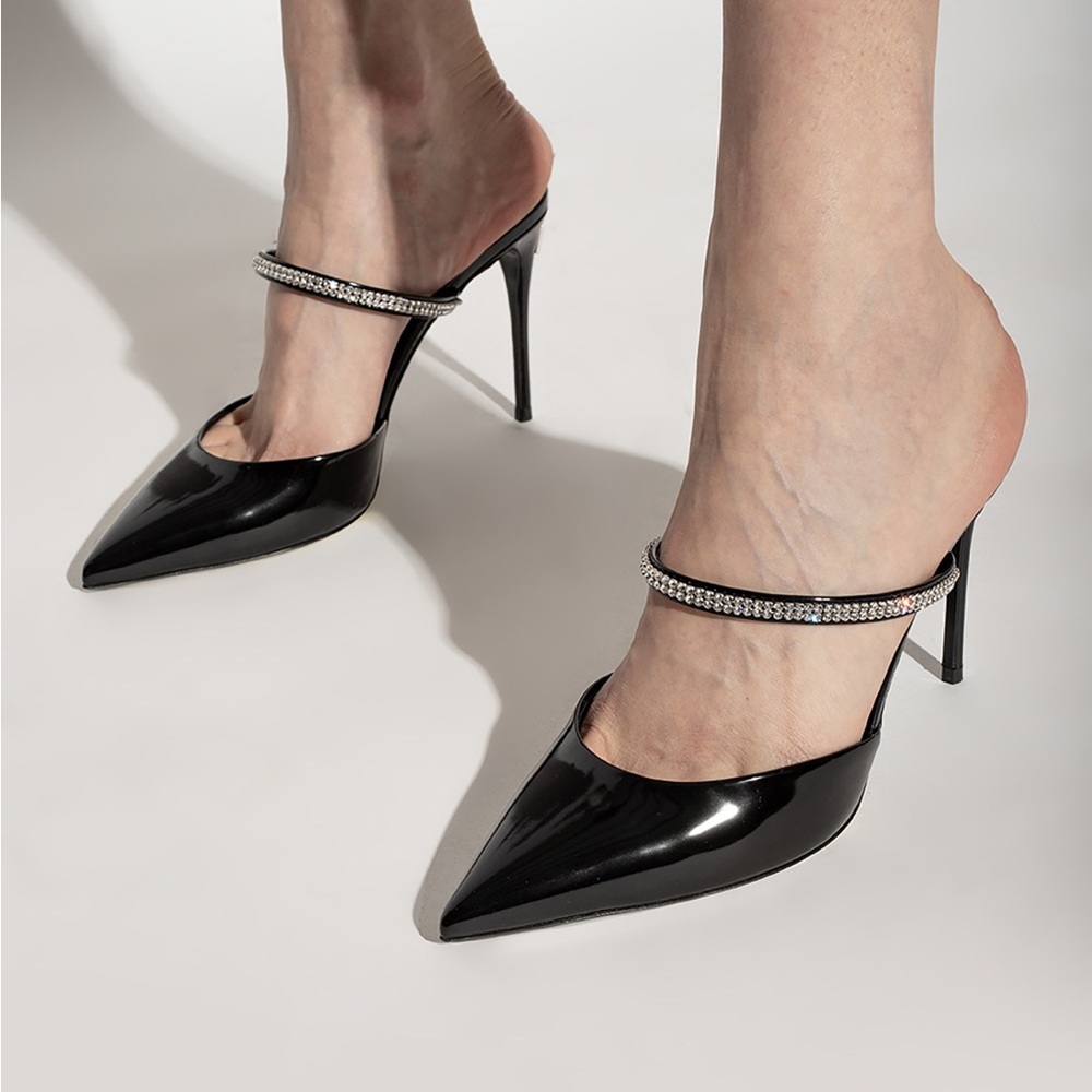 New DOLCE & GABBANA Crystal Mules in Patent Leather - Picture 4 of 15